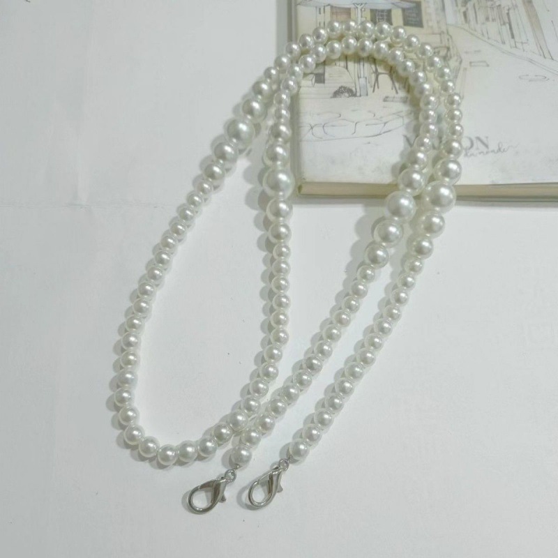 Fashion Regular Style + Silver Lobster Buckle 20cm Suitable For Hand Small And Large Pearl Beaded Bag Chain