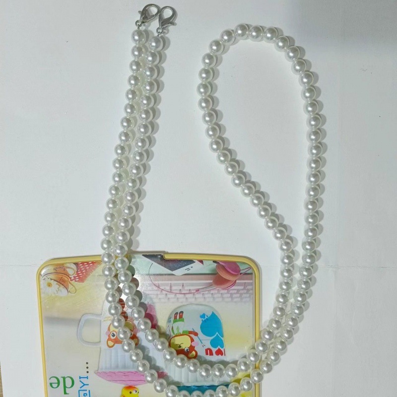 Fashion 10mm Pearl + Silver Lobster Buckle 20cm Suitable For Hand Small And Large Pearl Beaded Bag Chain