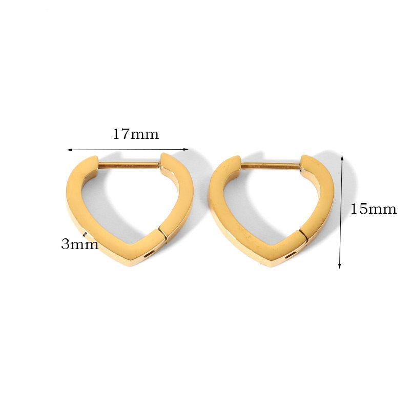 Fashion Twenty Two# Titanium Steel Geometric Three-dimensional Hollow Earrings