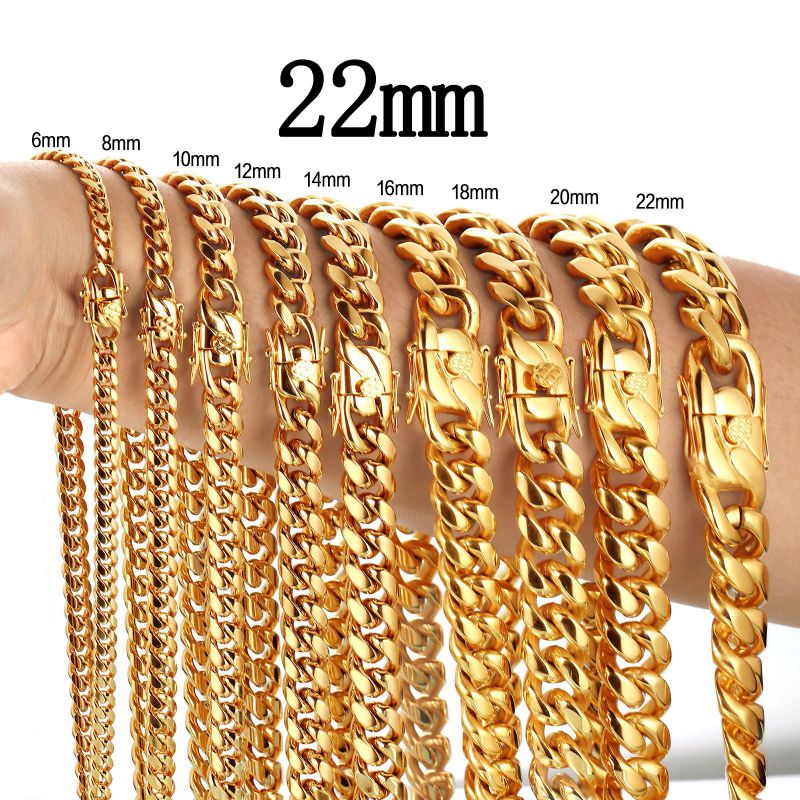 Fashion 22mm22cm Bracelet Stainless Steel Geometric Link Bracelet