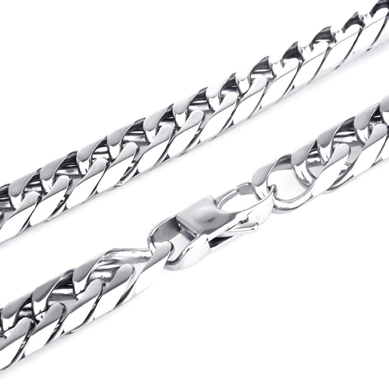 Fashion 11mm Stainless Steel Geometric Chain Men's Necklace