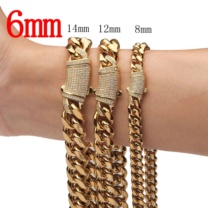 Fashion 6mm20 Inches (51cm) Stainless Steel Geometric Chain Men's Necklace