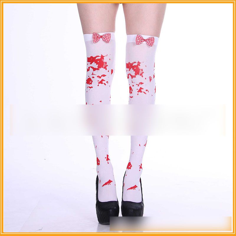 Fashion Blood Socks 8 Polyester Printed Knee Socks
