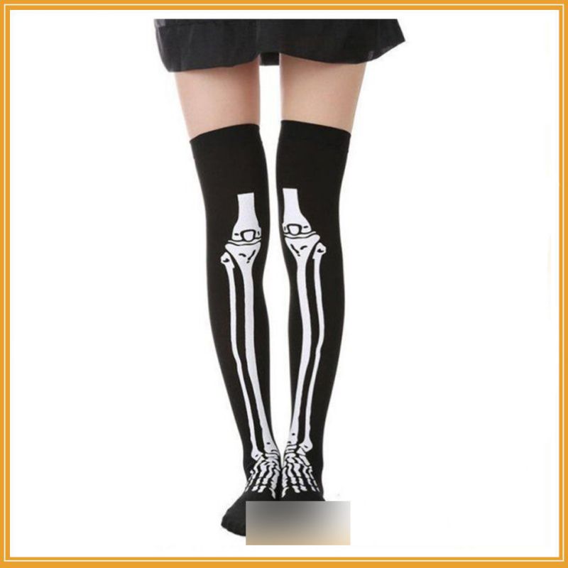 Fashion Skull Socks 1 Polyester Printed Knee Socks
