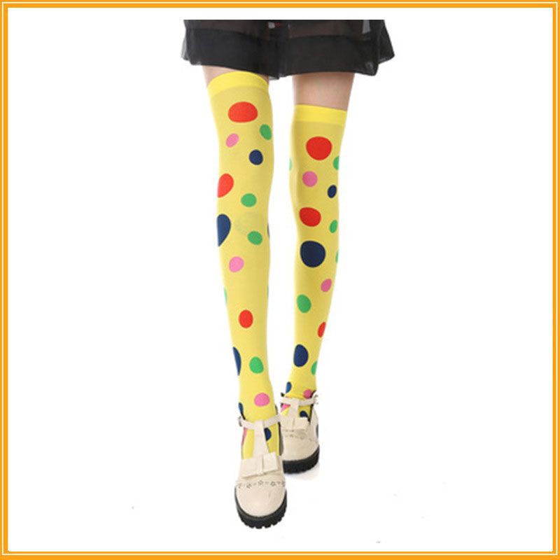 Fashion Polka Dot Socks Fabric Polka-dot Print Over-the-knee Socks