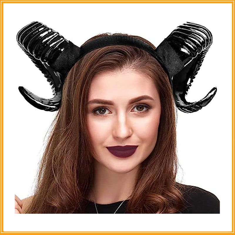 Fashion Black 2 Fabric Horn Headband