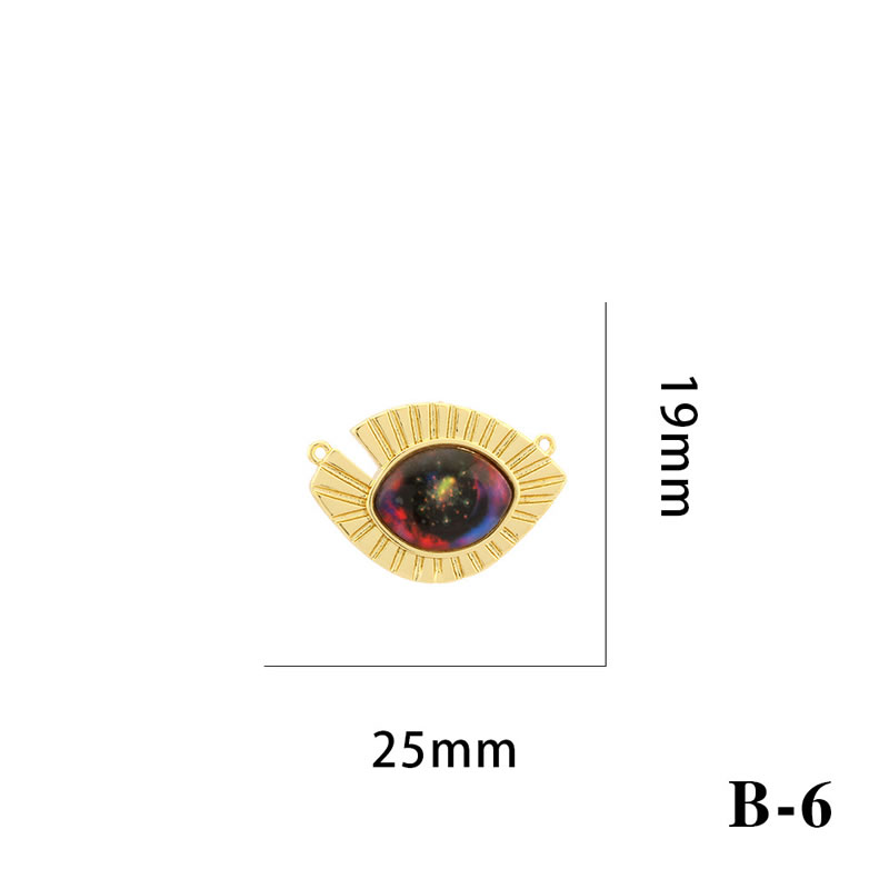 Fashion 12# Gold Plated Copper Eye Pendant