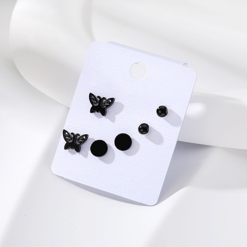 Fashion 9# Butterfly Metal Butterfly Earring Set