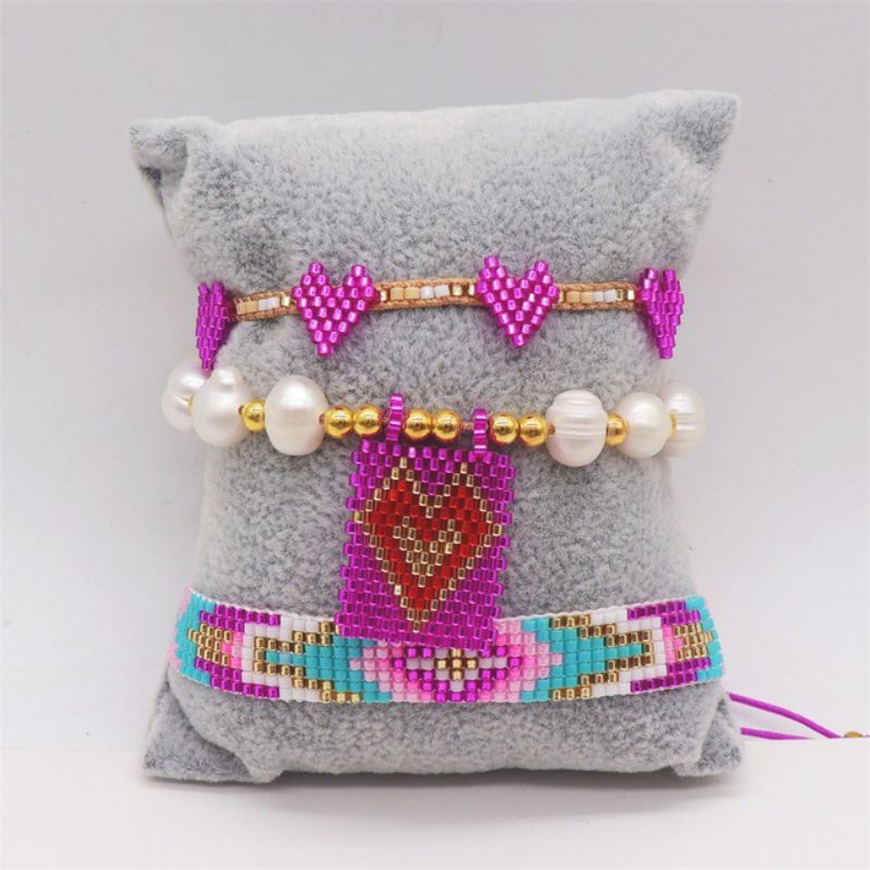 Fashion 11# Bead Woven Geometric Bracelet Set