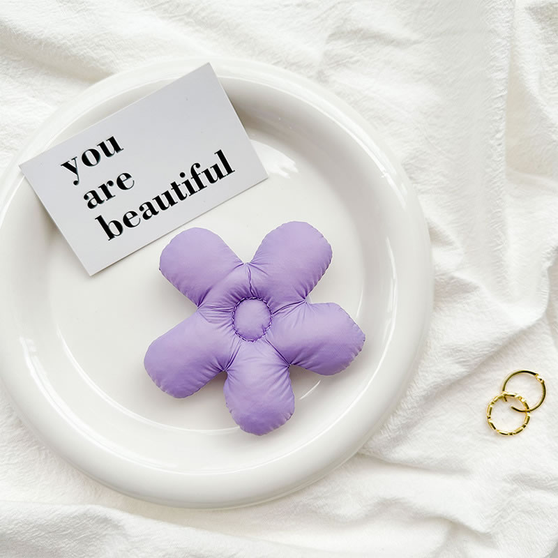 Fashion White Bracket - Bang Bang Big Flowers - Purple Three-dimensional Flower Mobile Phone Airbag Holder