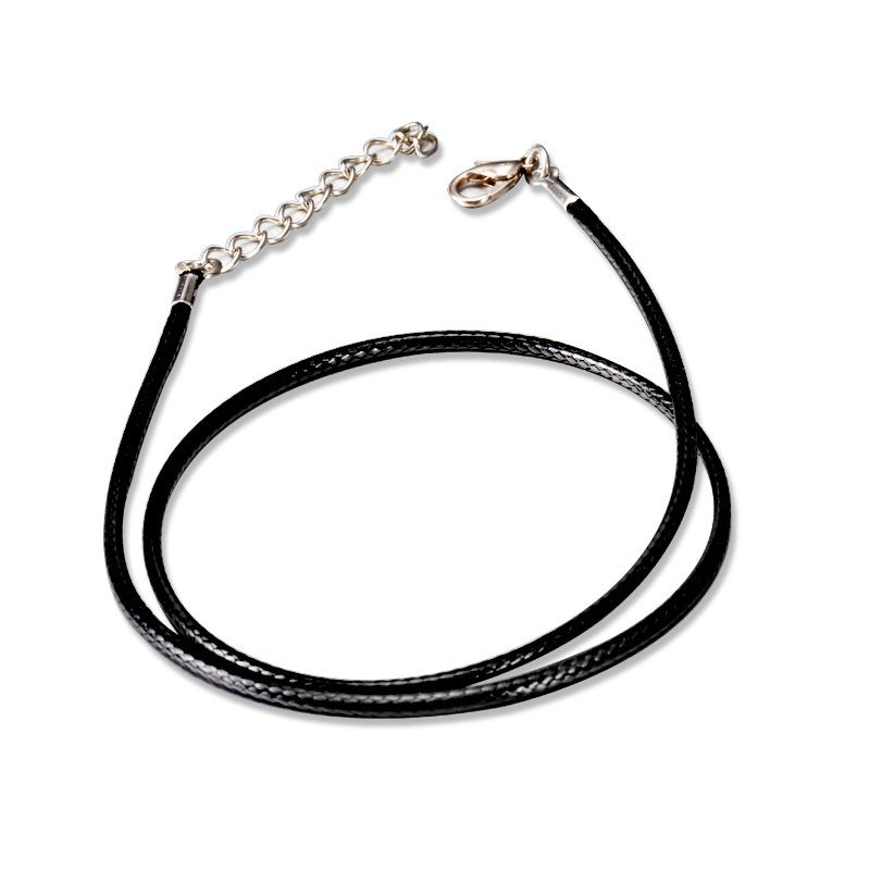 Fashion Width 2mmx Length 45+5cm Geometric Wax Rope Chain Necklace