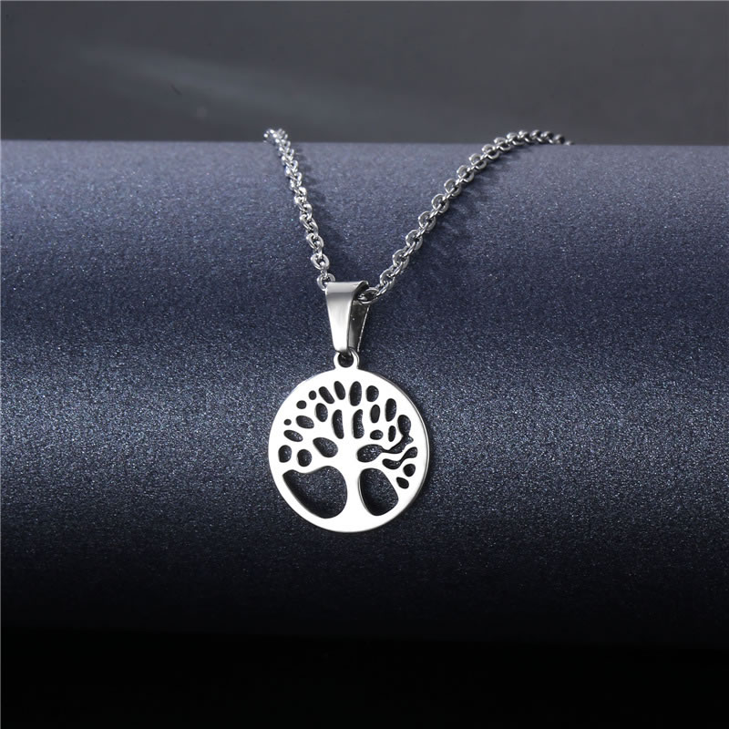 Fashion 7# Stainless Steel Tree Of Life Necklace