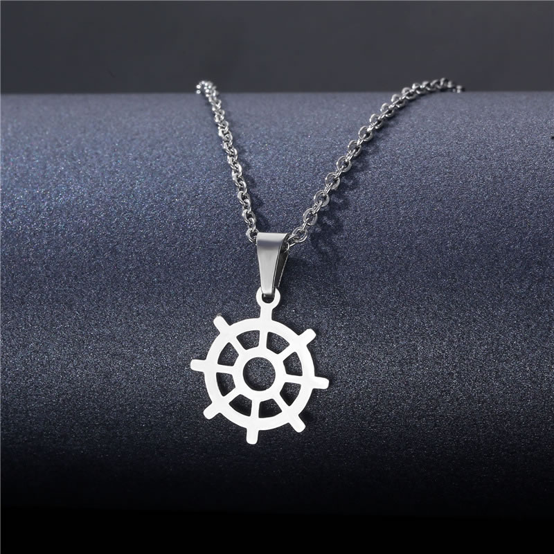 Fashion 19# Stainless Steel Rudder Necklace