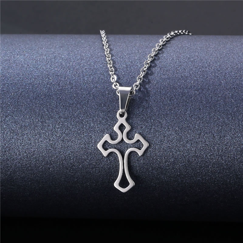 Fashion 27# Stainless Steel Cross Necklace