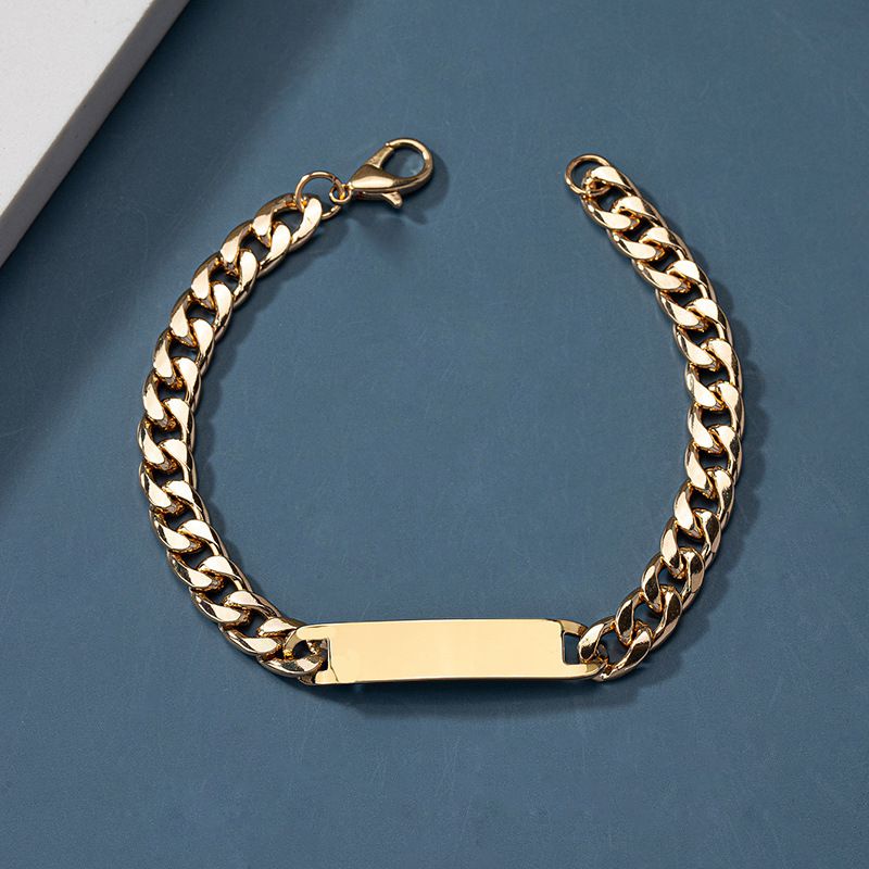 Fashion Gold Alloy Glossy Curved Men's Anklet