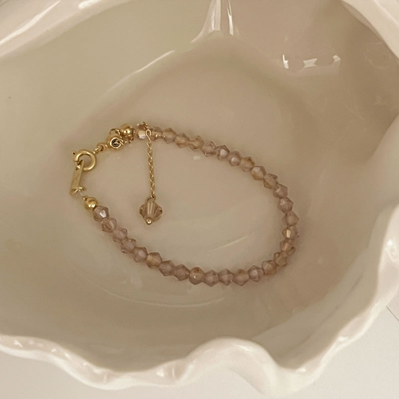 Fashion Gold Crystal Beaded Bracelet