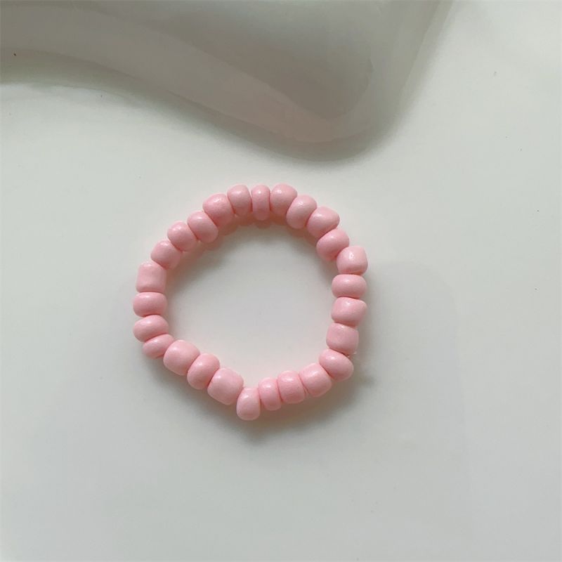 Fashion 15# Pink Rice Beaded Ring