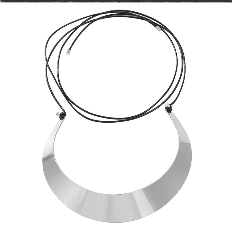 Fashion Silver Alloy Curved Necklace