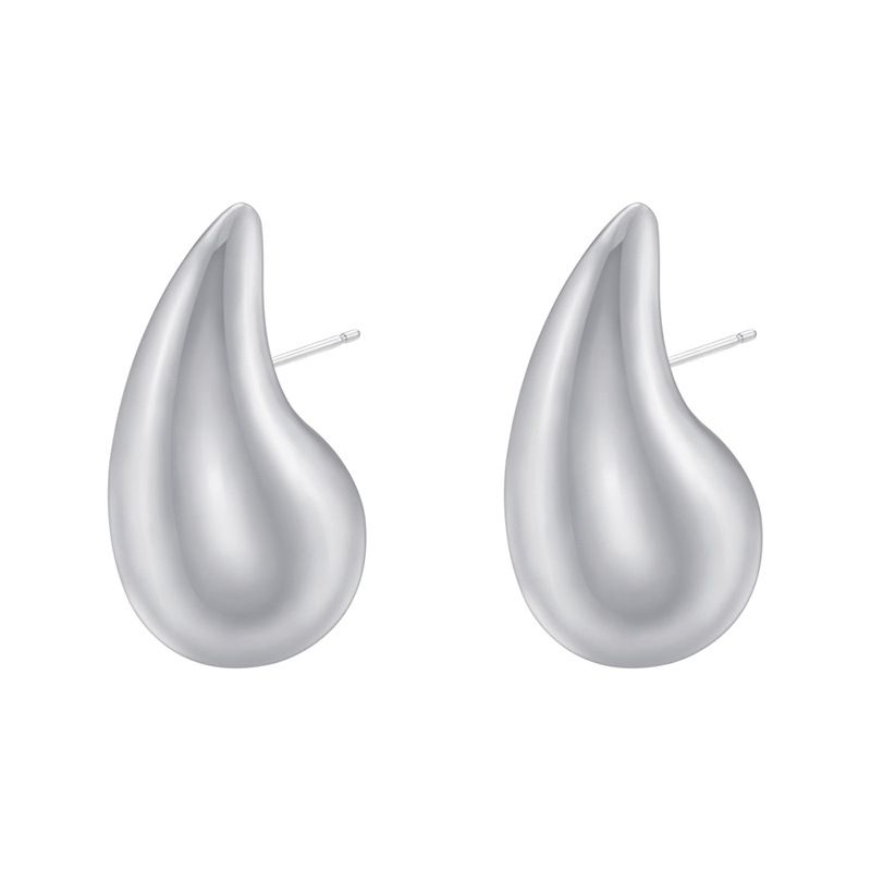Fashion Silver Alloy Drop-shaped Earrings