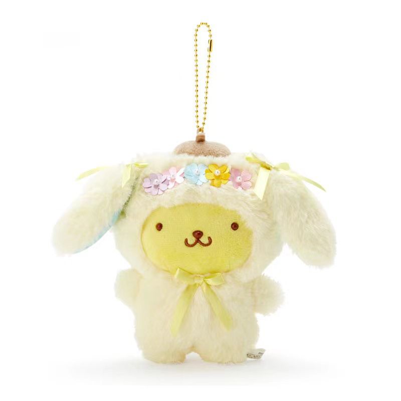 Fashion Easter Wreath Pudding Dog Cotton Plush Pendant Doll