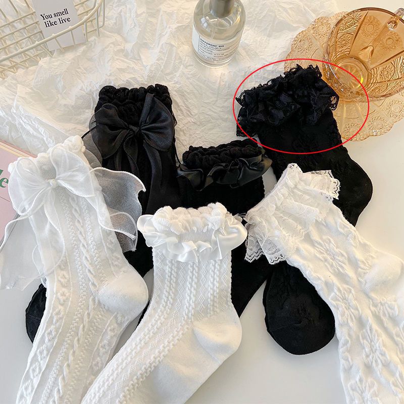 Fashion Lolita Series [black Lace] Lace Stockings