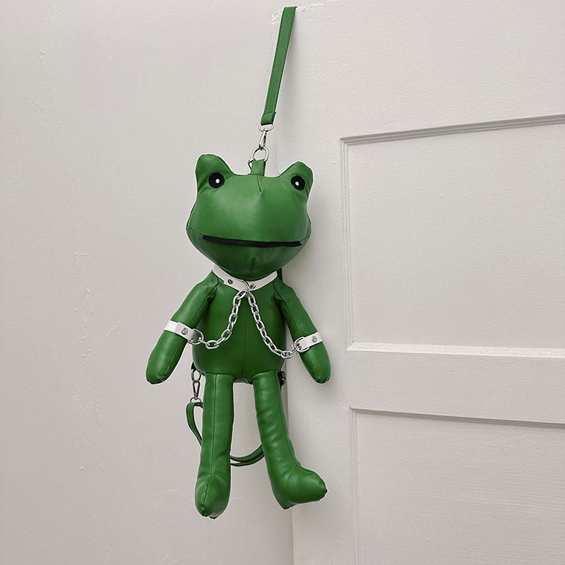 Fashion Green Doll Frog Doll Backpack