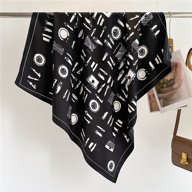 Fashion 3# Polyester Printed Square Scarf