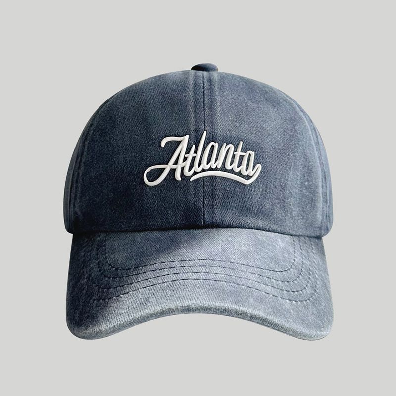 Fashion Navy Blue Adult 55-59cm Letter Embroidered Baseball Cap