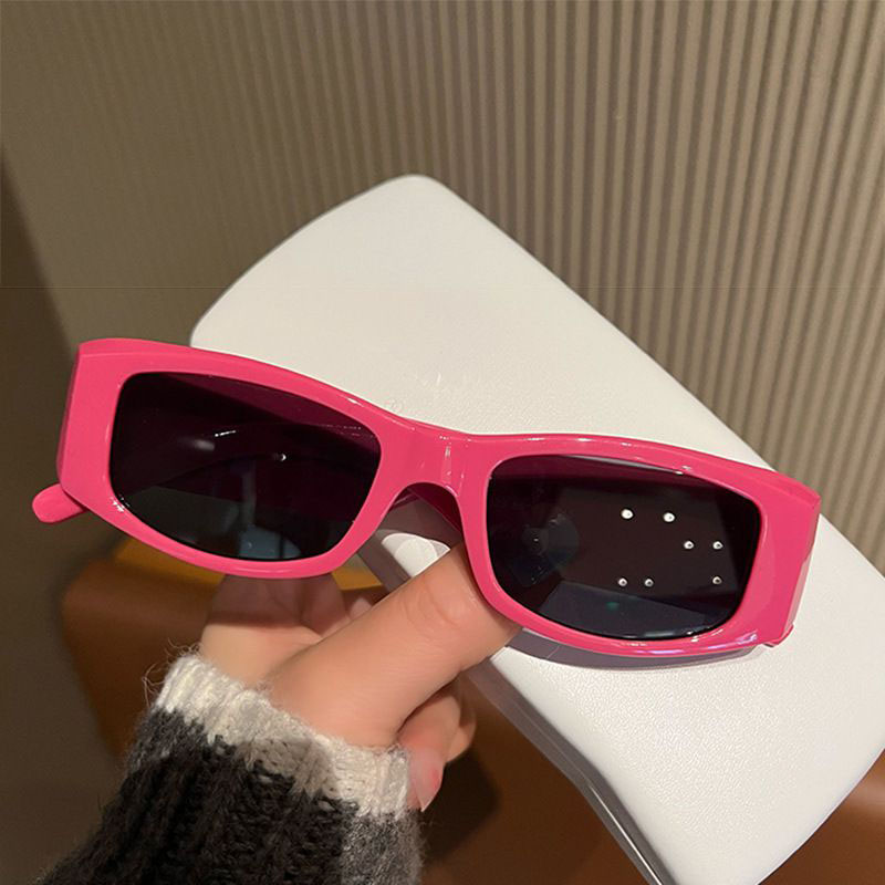 Fashion Rose Red Gray Tablets Ac Square Sunglasses