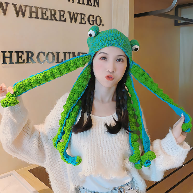 Fashion Octopus Knitted Hat Cotton Polyester Knitted Octopus Beanie