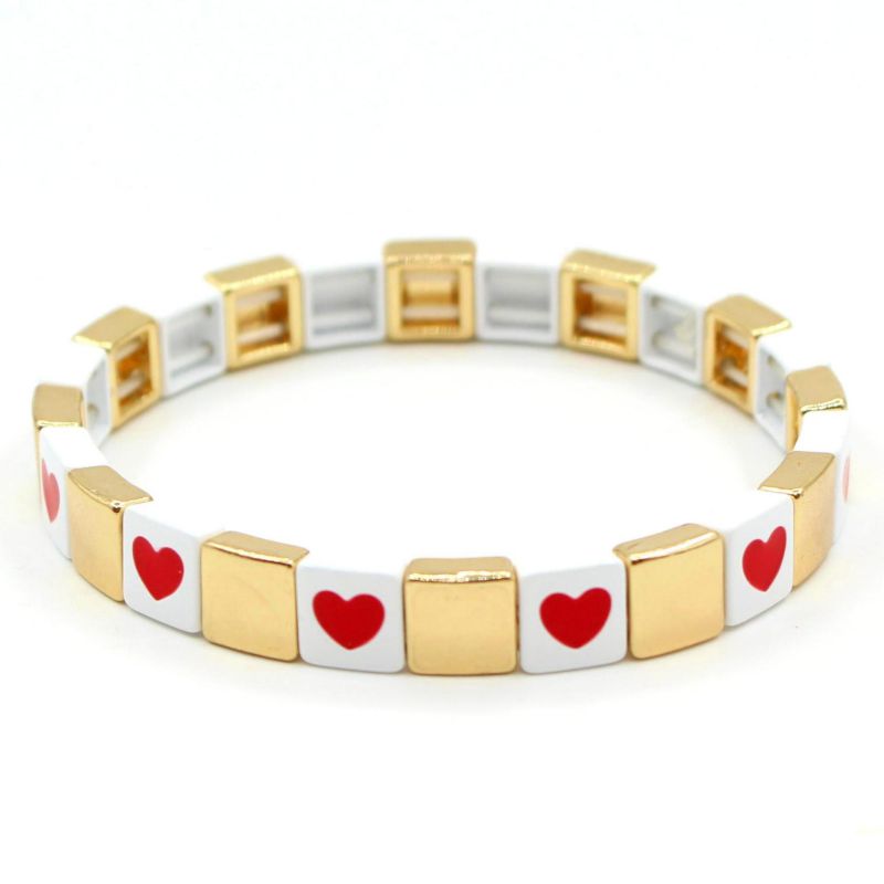 Fashion 7# Alloy Geometric Love Square Bracelet