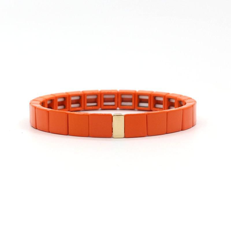 Fashion 5# Alloy Geometric Square Beaded Bracelet
