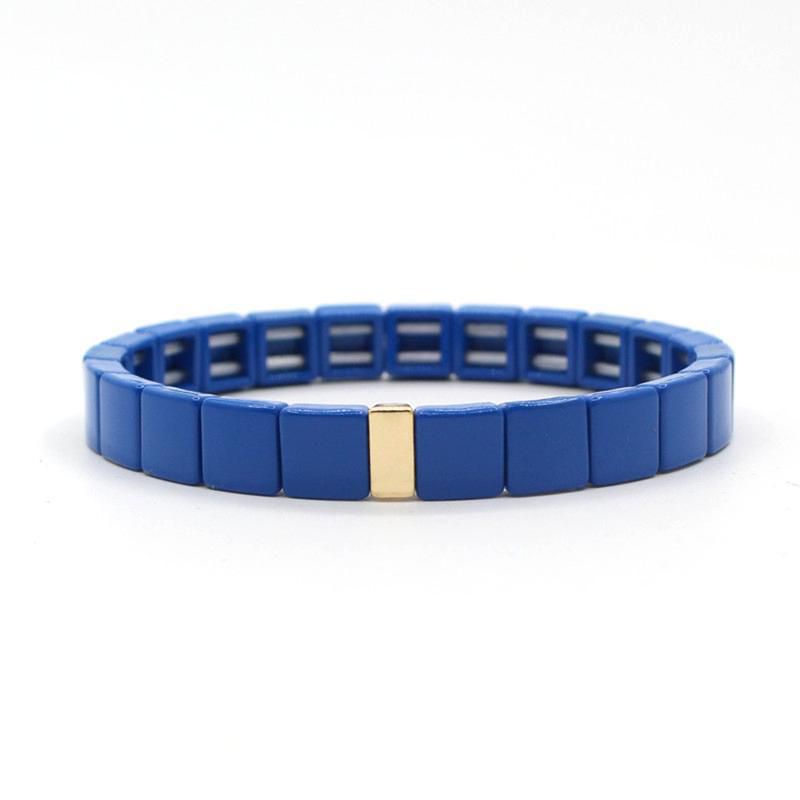 Fashion 8# Alloy Geometric Square Beaded Bracelet