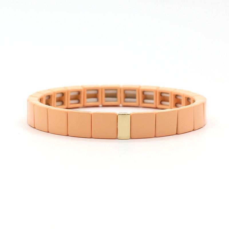 Fashion 13# Alloy Geometric Square Beaded Bracelet
