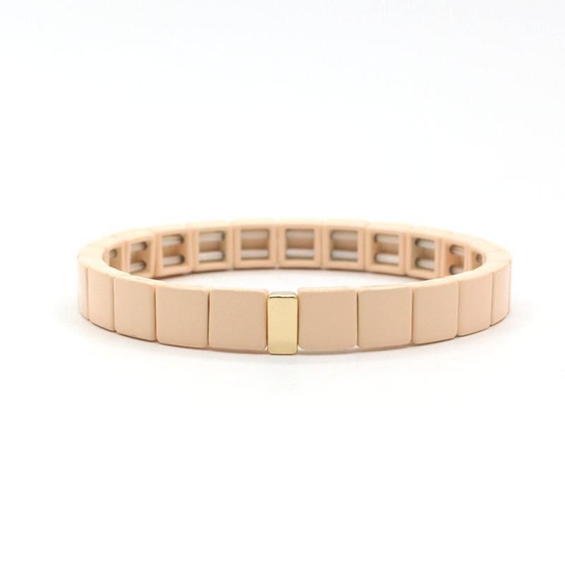 Fashion 14# Alloy Geometric Square Beaded Bracelet