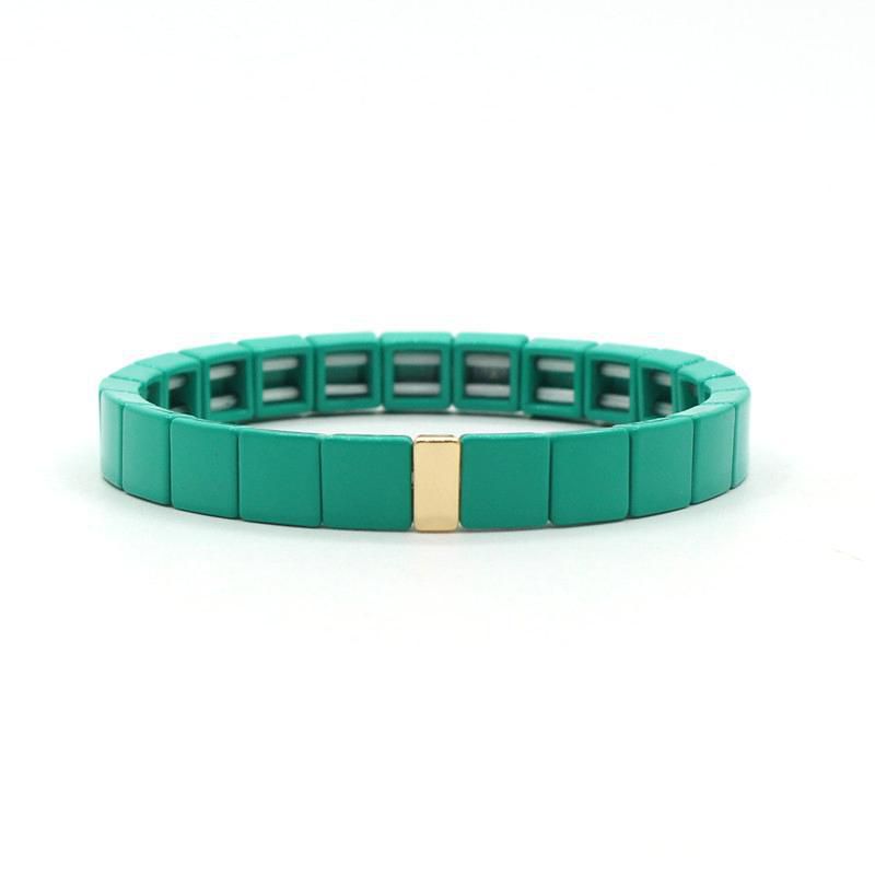 Fashion 15# Alloy Geometric Square Beaded Bracelet