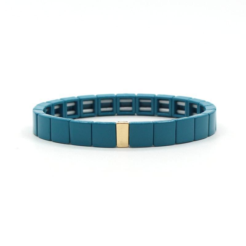 Fashion 16# Alloy Geometric Square Beaded Bracelet