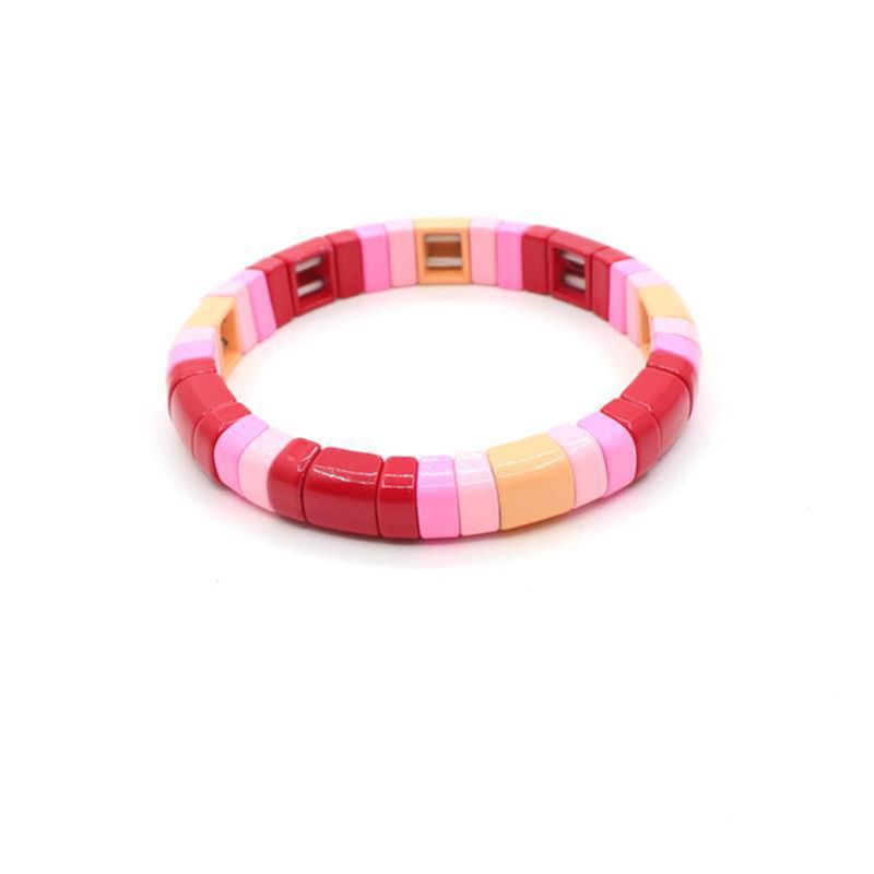 Fashion 8# Alloy Geometric Color Matching Bracelet