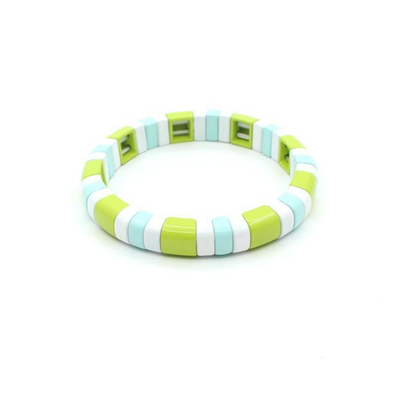 Fashion 12# Alloy Geometric Color Matching Bracelet