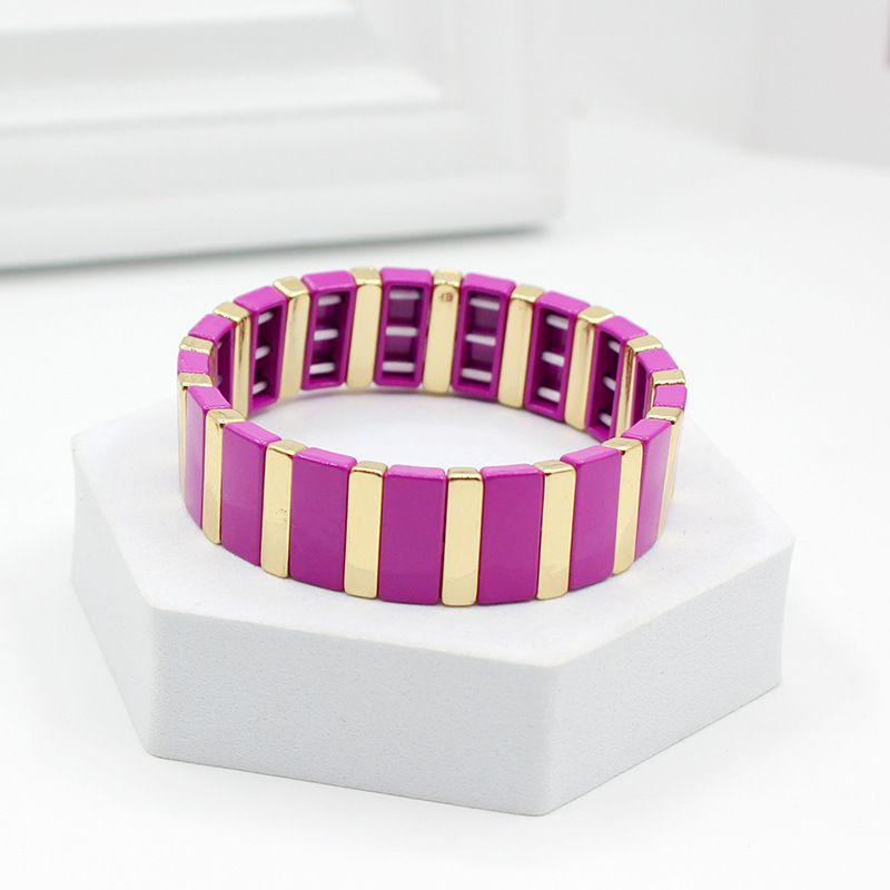 Fashion 4# Alloy Paint Geometric Bracelet