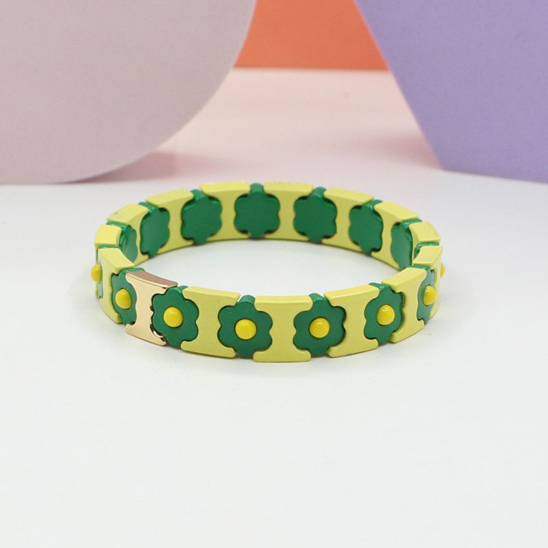 Fashion Style 18 Alloy Paint Geometric Flower Bracelet