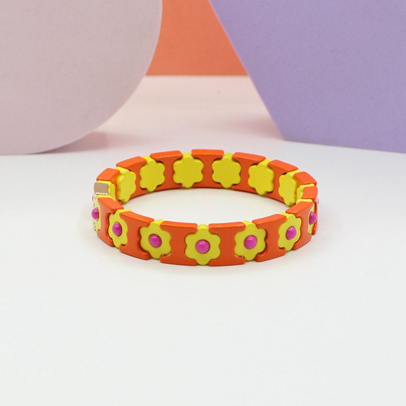 Fashion Style 22 Alloy Paint Geometric Flower Bracelet