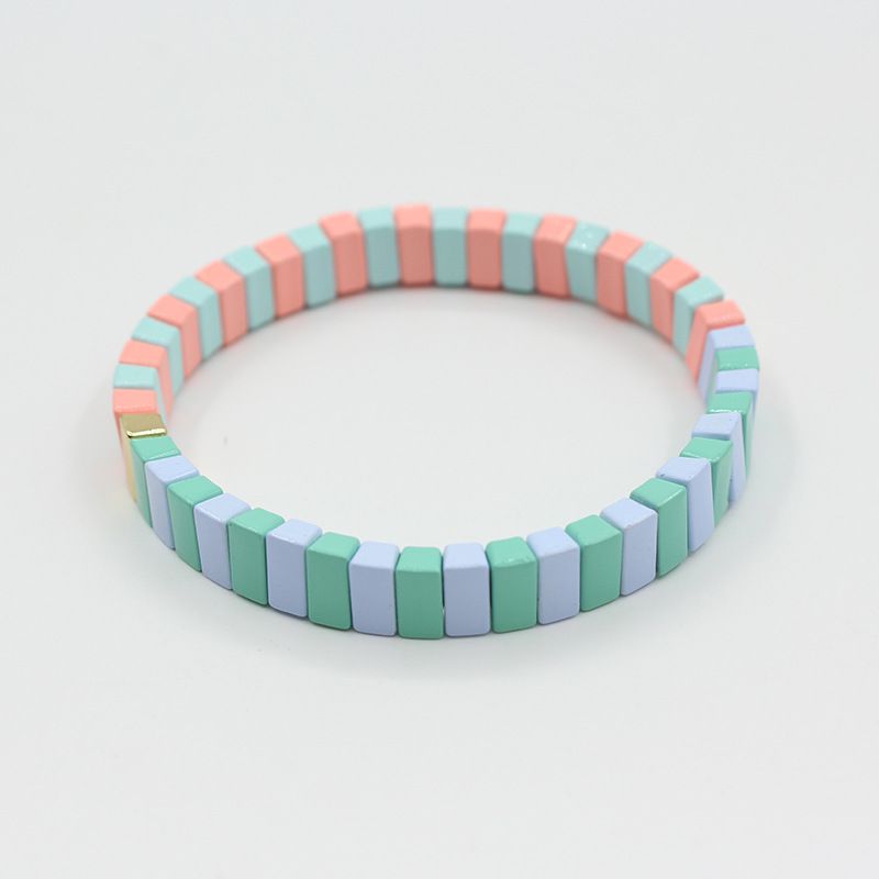Fashion Style 12 Alloy Paint Geometric Color Matching Bracelet