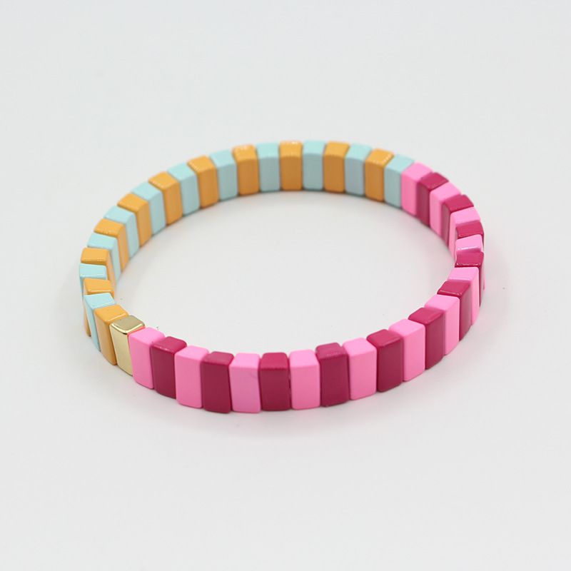 Fashion Style 13 Alloy Paint Geometric Color Matching Bracelet