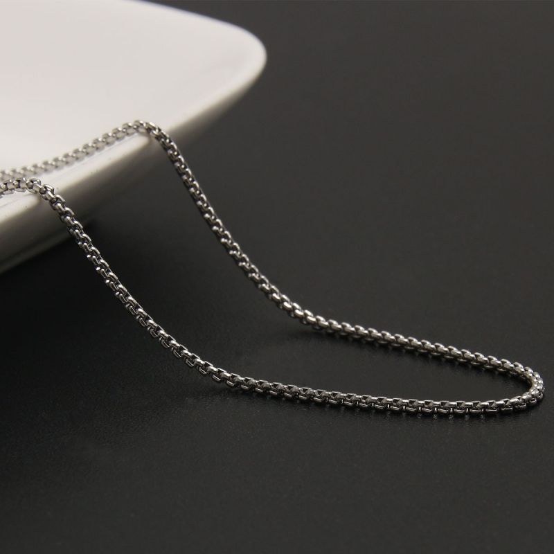 Fashion 1.5mm*45cm Stainless Steel Geometric Chain Necklace