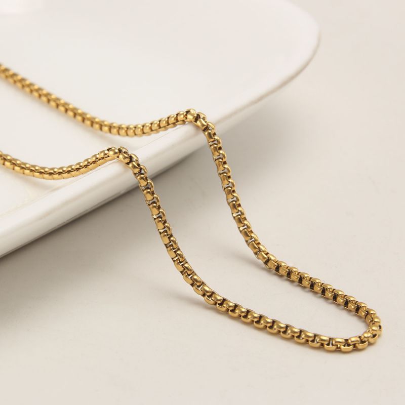 Fashion 2mm*70cm Nm11-5 Stainless Steel Geometric Chain Men's Necklace