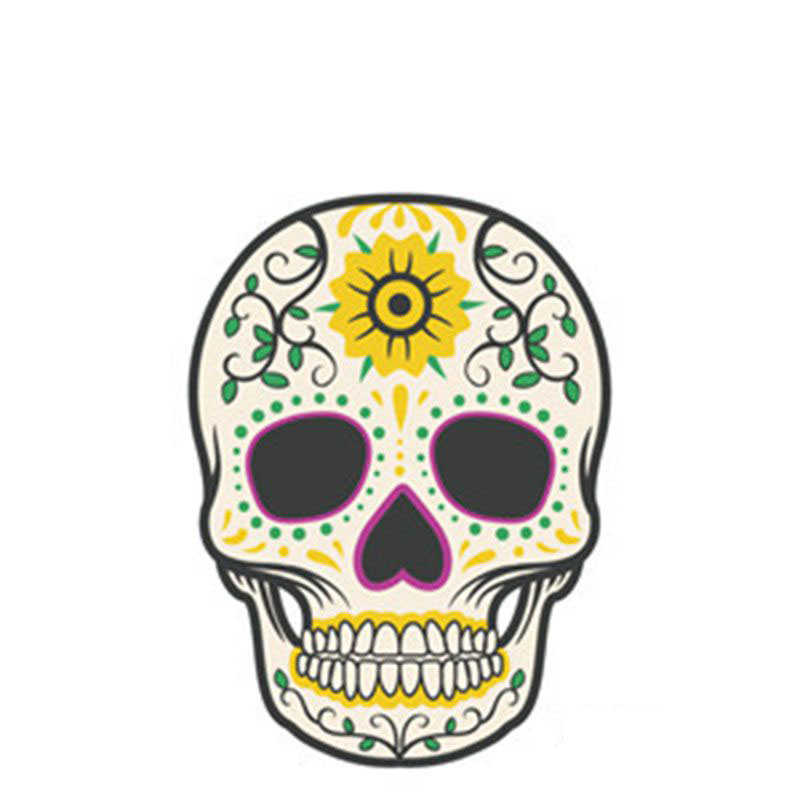 Fashion 11# Color Printed Skull Tattoo Face Sticker