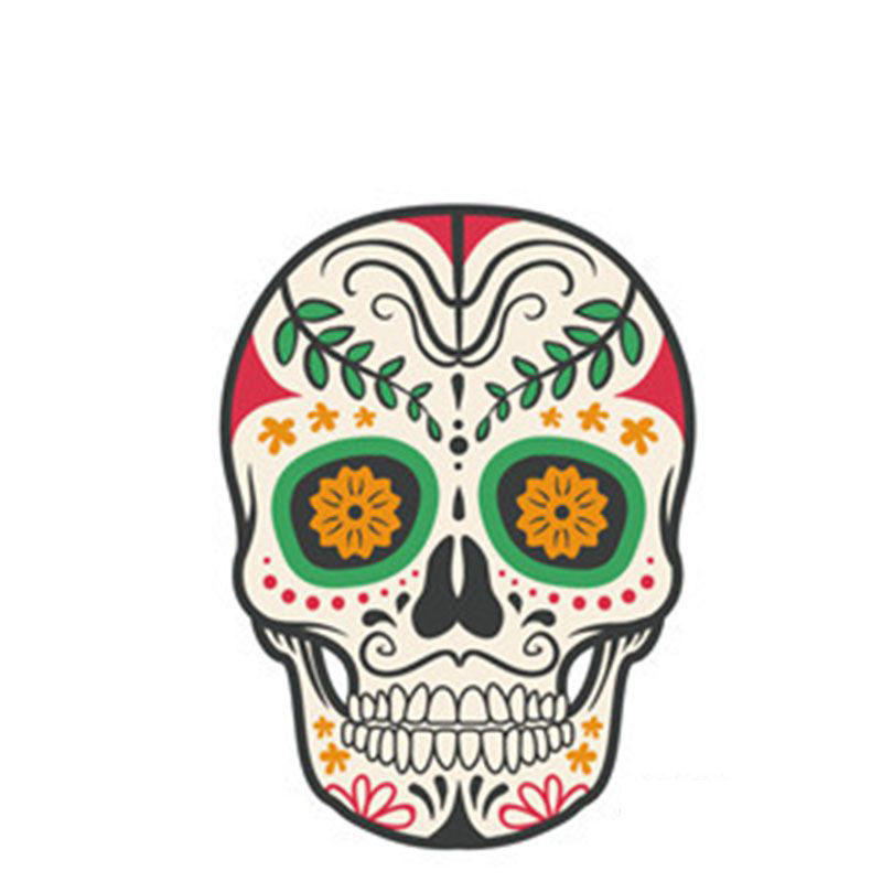 Fashion 13# Color Printed Skull Tattoo Face Sticker