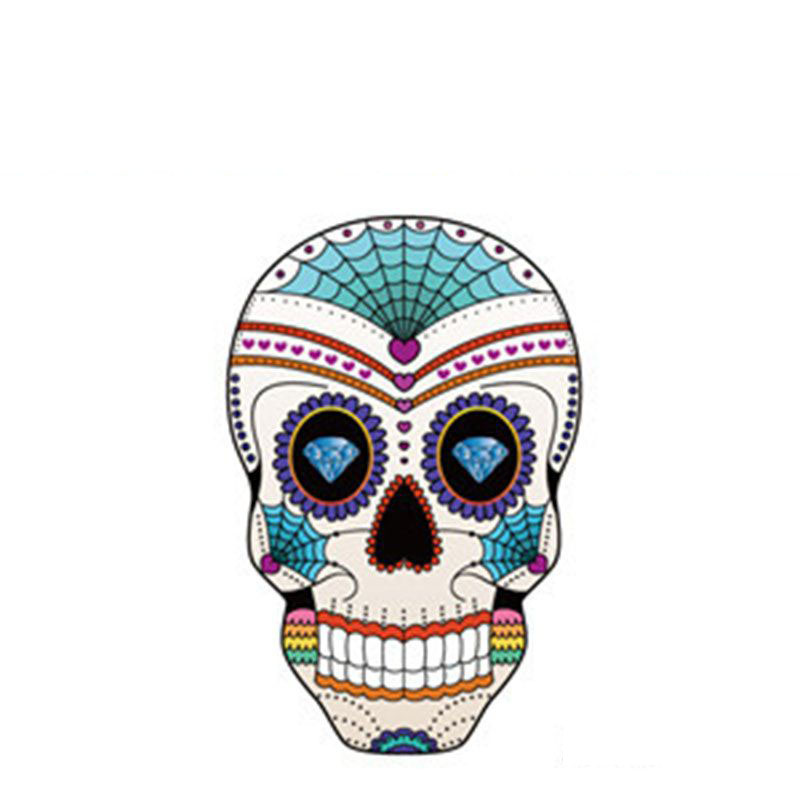 Fashion 16# Color Printed Skull Tattoo Face Sticker