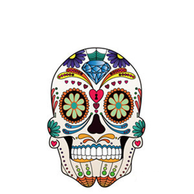 Fashion Twenty Two# Color Printed Skull Tattoo Face Sticker